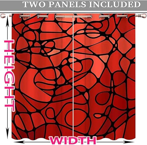 Miniatura 3 de Cortina roja para Dividir Habitacion, decoración de mosaico rojo rosa, cortina de marco de puerta, cortina grande de 55 pulgadas de ancho por 72