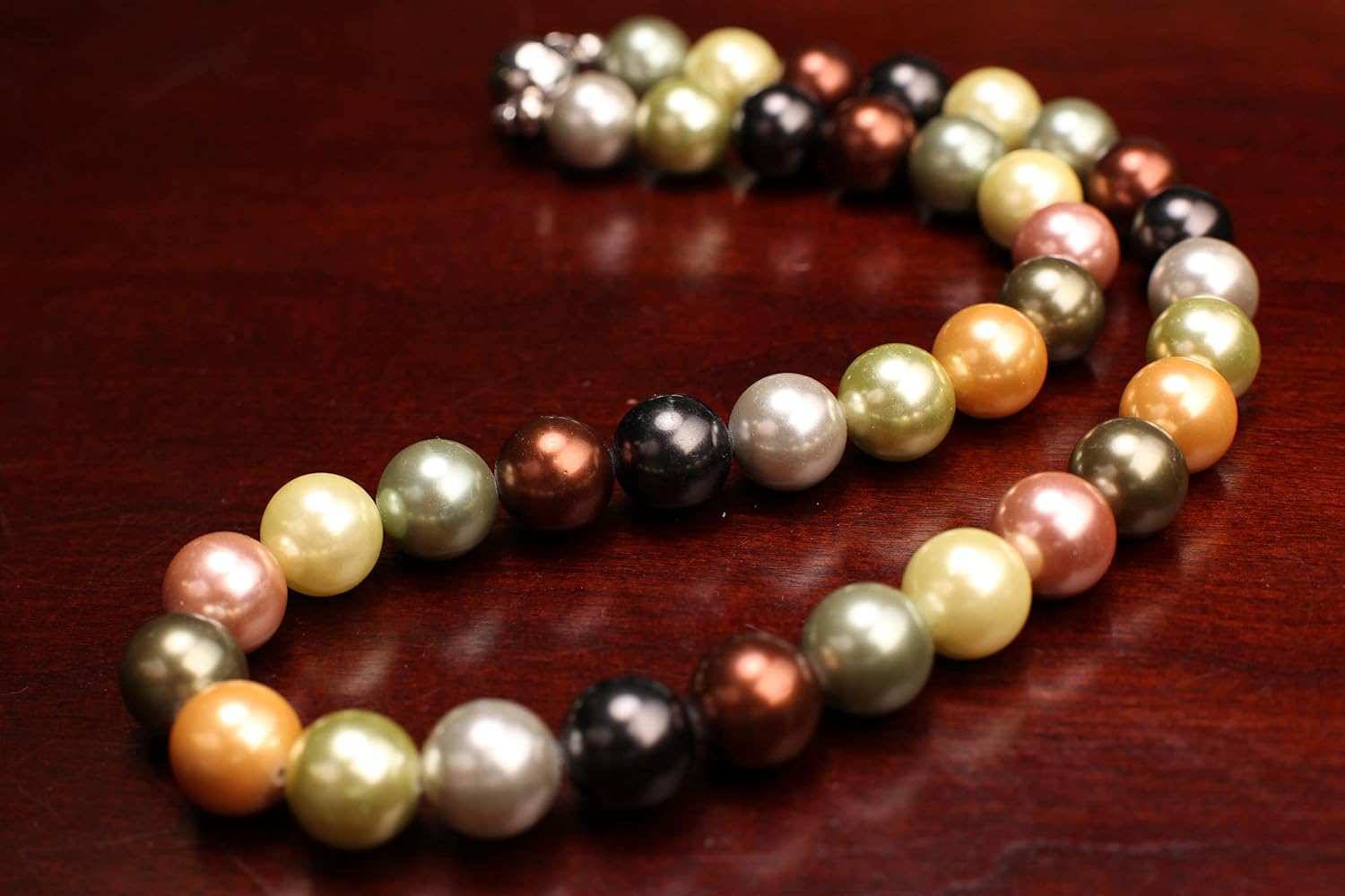 12mm Multi Color South Seashell Pearl Necklace with Magnetic Clasp 16-38" choice, Bridal,Evening wear, party, Elegant gift