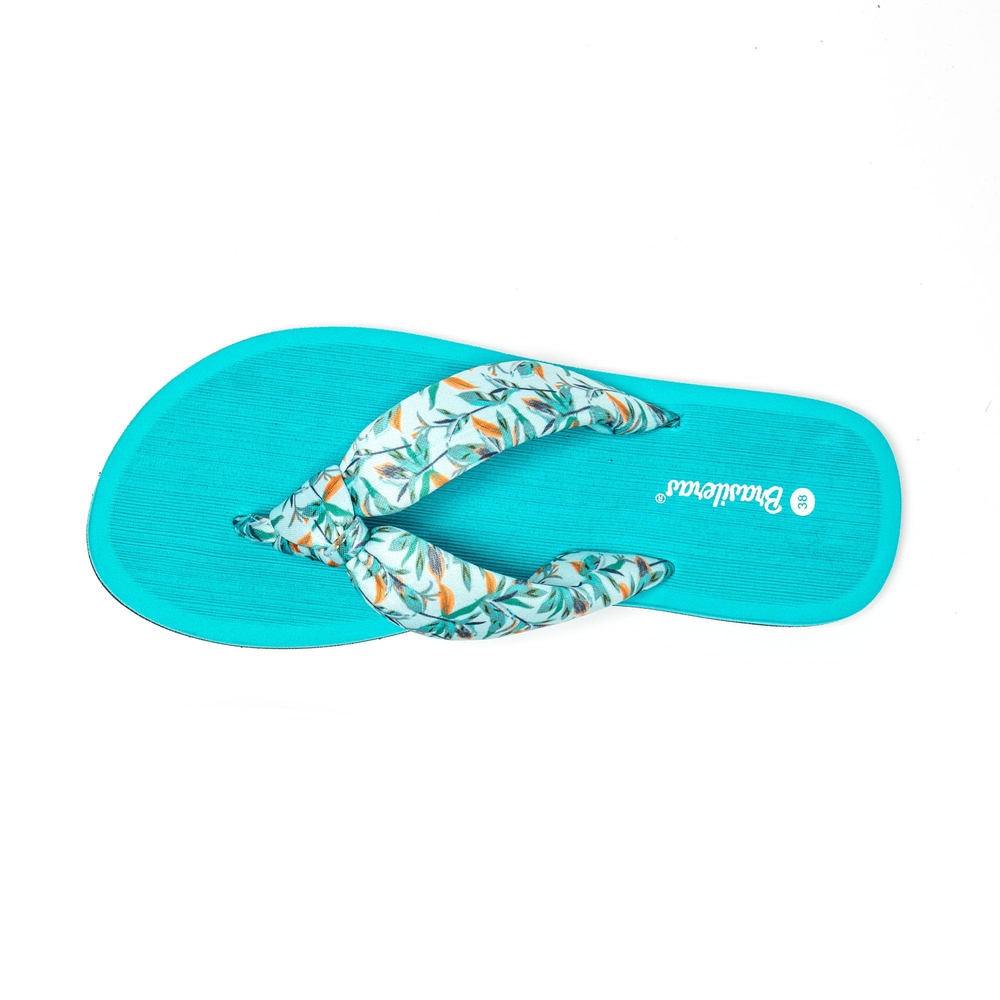 BRASILERAS Tongs Hibiscus Nudo pour Femme | Plage et piscine, semelle flexible, design léger, vacances, douche, été, camping, promenade et usage quotidien