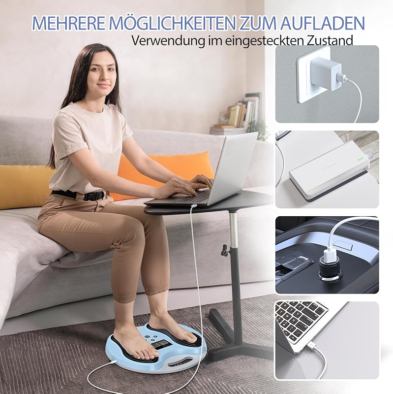 Wilwish EMS lábmasszírozó vérkeringés stimulátor USB töltéssel