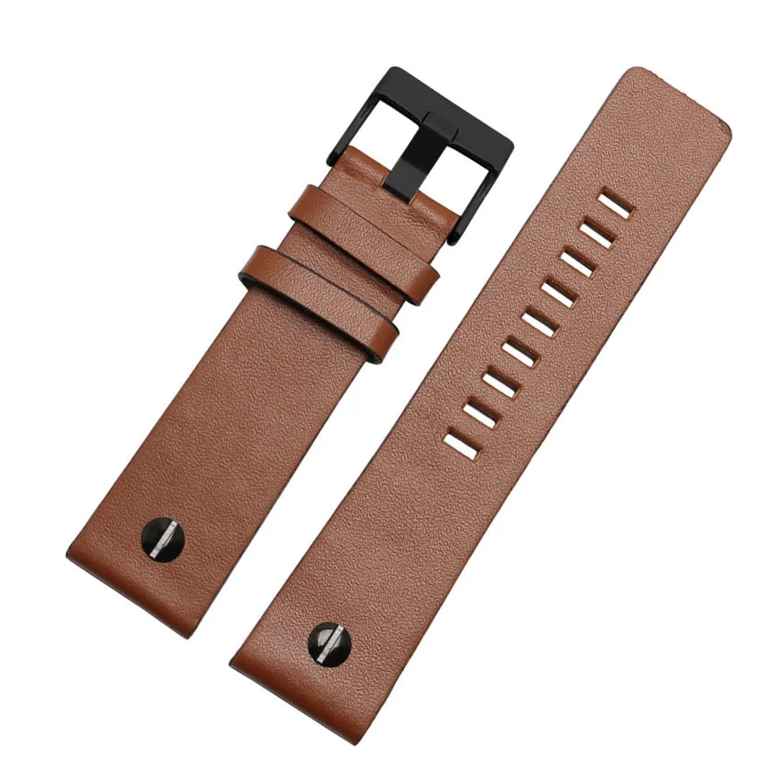 YINGO Echtes Lederarmband, 22, 24, 26, 28, 30 Mm, Uhrenarmband Mit Niete, Kompatibel Diesel DZ7406 DZT2009 DZ7413 DZ7257 Band