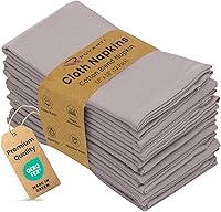 Vista 31 de Ruvanti - Juego de 12 servilletas de tela, servilletas de 45 x 45 centímetros lavables, suaves, duraderas, absorbentes, mezcla de algodón.