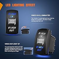 Vista 4 de Nilight 90005B Interruptor Basculante Láser Momentáneo de 7 Pines para Cabrestante en Kit de Arnés de Cableado para Cabrestante 20A/12V 10A/24V