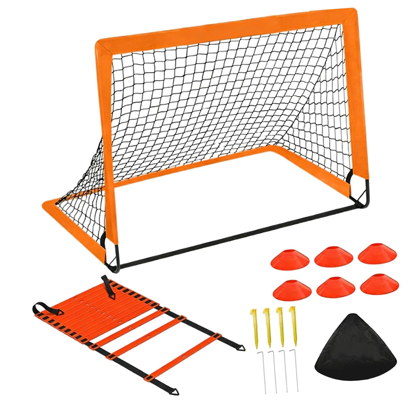 Soccer Goal with Agility Ladder Football Gate for Backyard Garden Playground|Sporting Goods | Team Sports | Soccer | Goals & Nets-picture-15