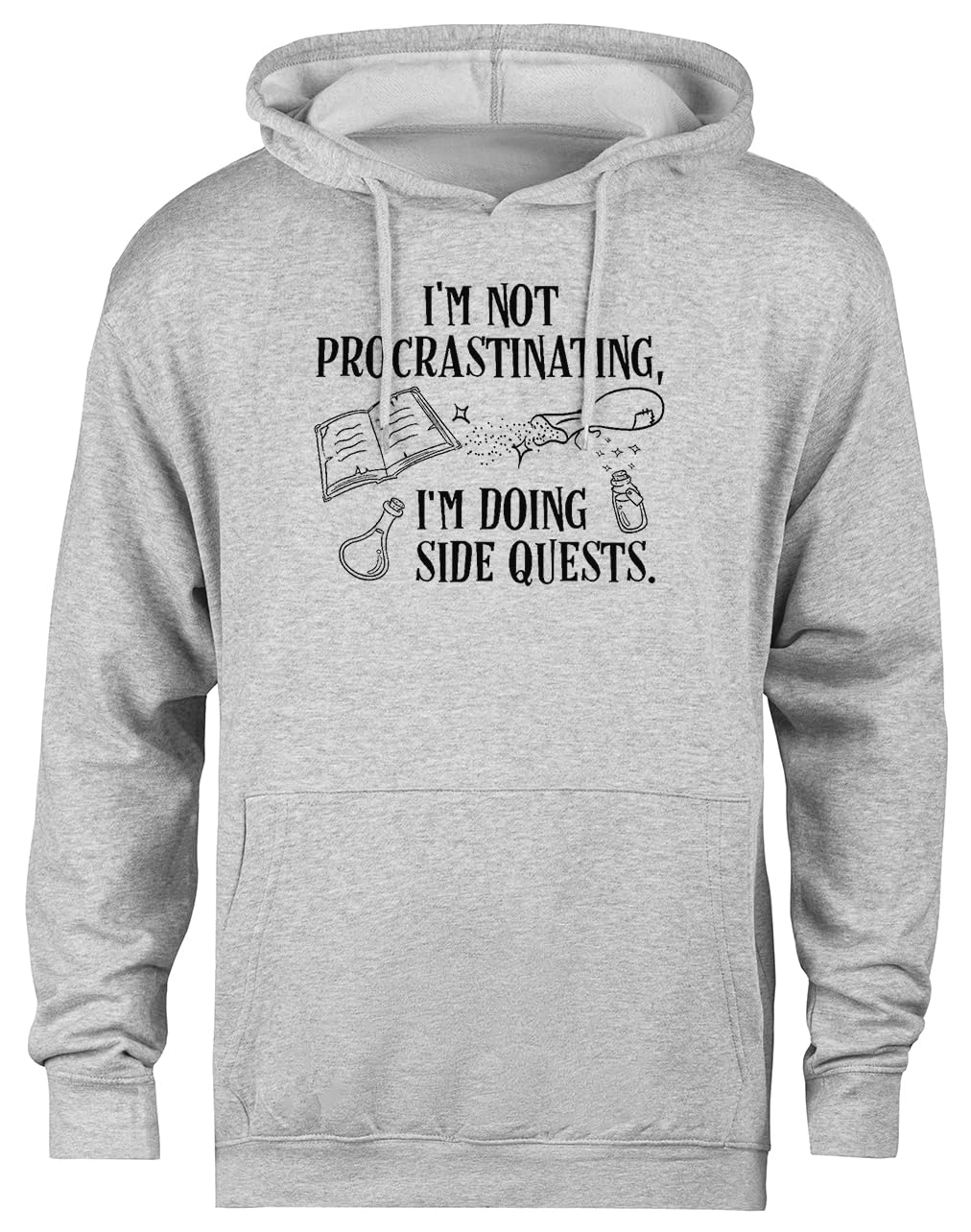 Nie Odkładam Spraw Na Później Szara Bluza Z Kapturem Unisex Bez Płci Unisex Grey Hoodie Genderless Pullover