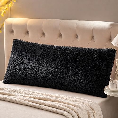 Reafort Luxury Faux Fur Body Pillow Cover 21" x 54",