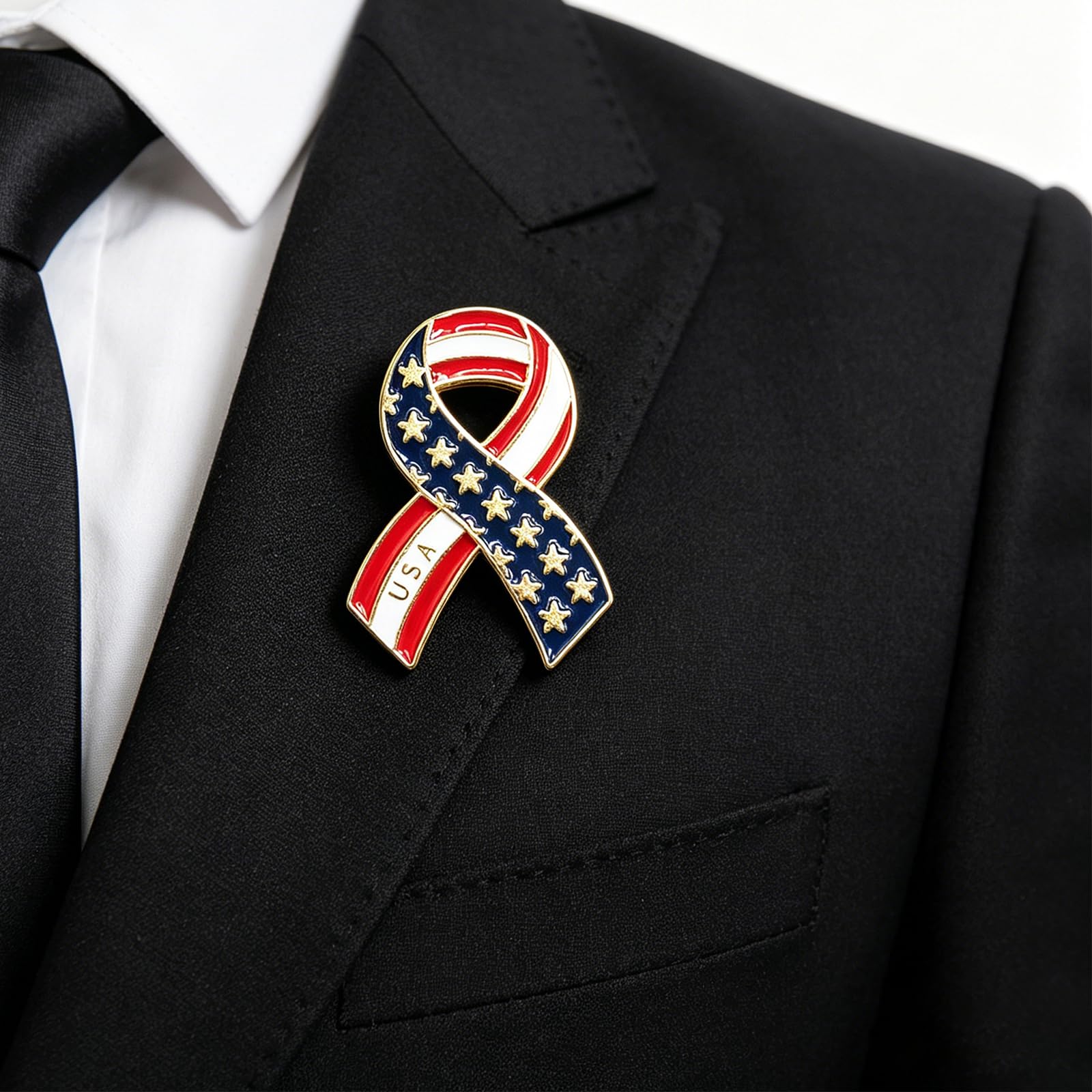 Clip de cinta multiusos y emblemas patrióticos adecuados para ocasiones formales o accesorios de moda diarios, insignia del Día de la Independencia