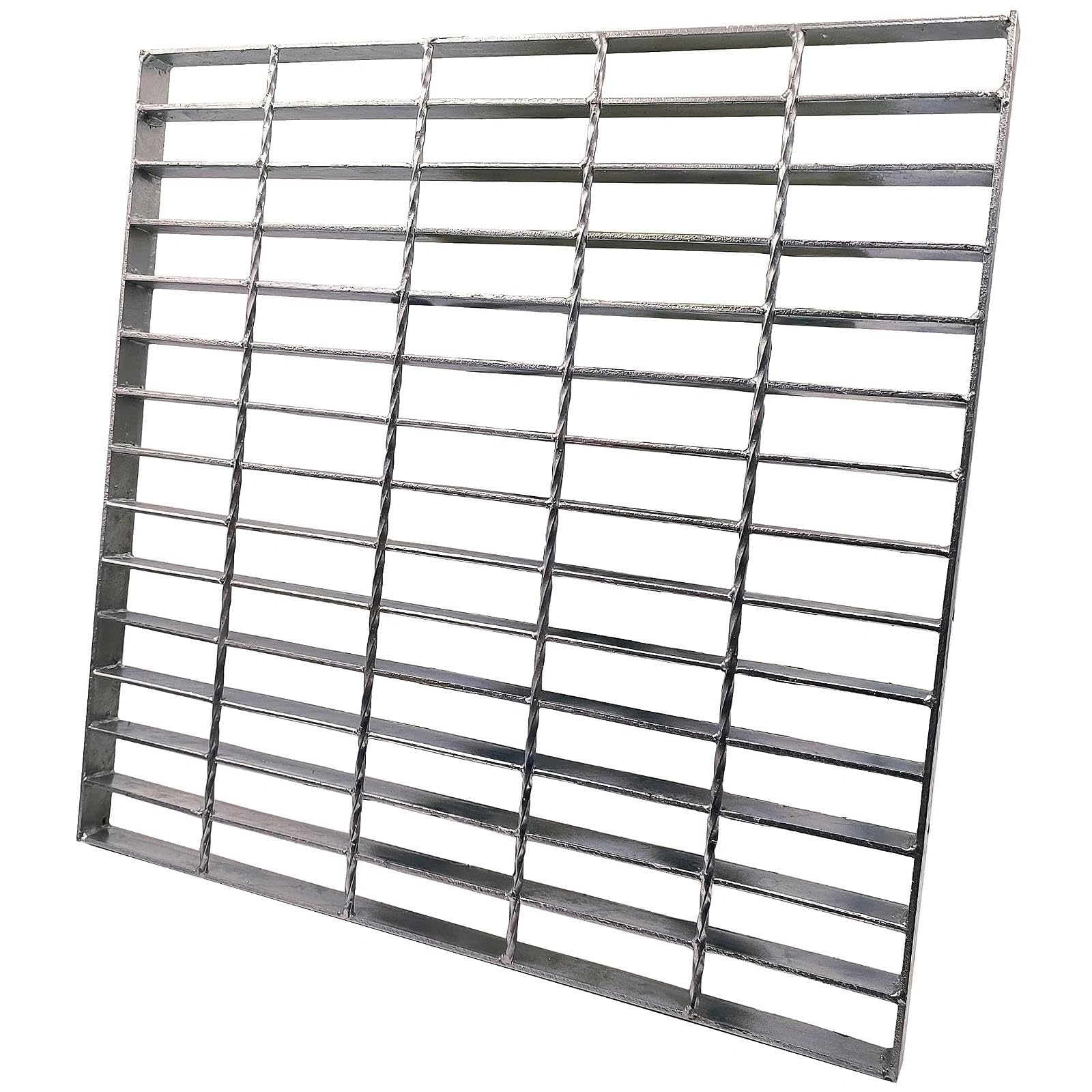 Galvanized Steel Drain Grate, Driveway Channel Cover 20x20 in
