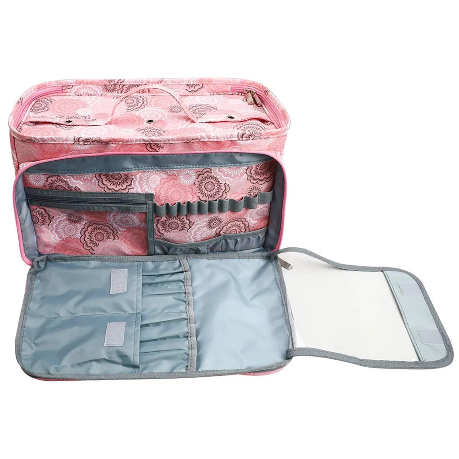projekttasche für strickzeug Durable and Portable Yarn Storage Bag – A Craft Organizer with Compartments für Wolle und Strickzubehör(Yellow)