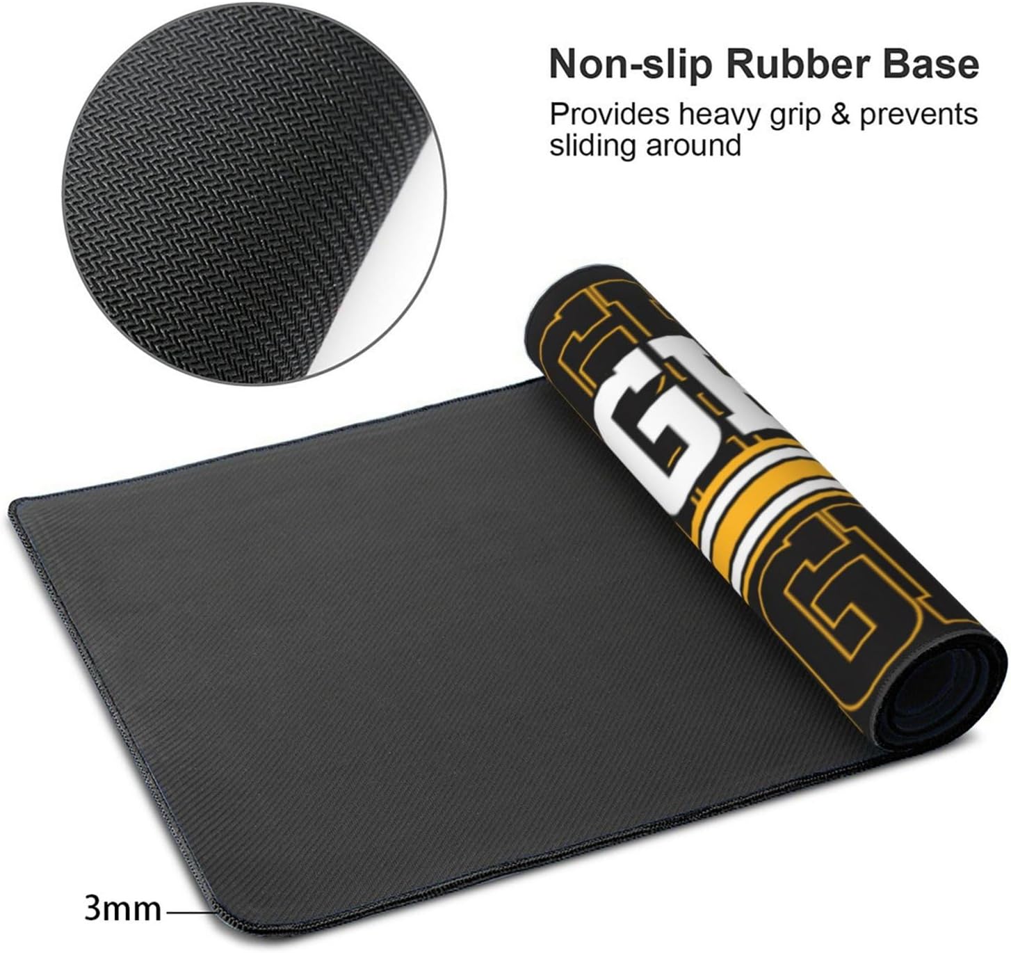 ANTKING Pittsburgh Mouse Pad Custom Name and Number Desk Pad for Men Women Youth Gifts