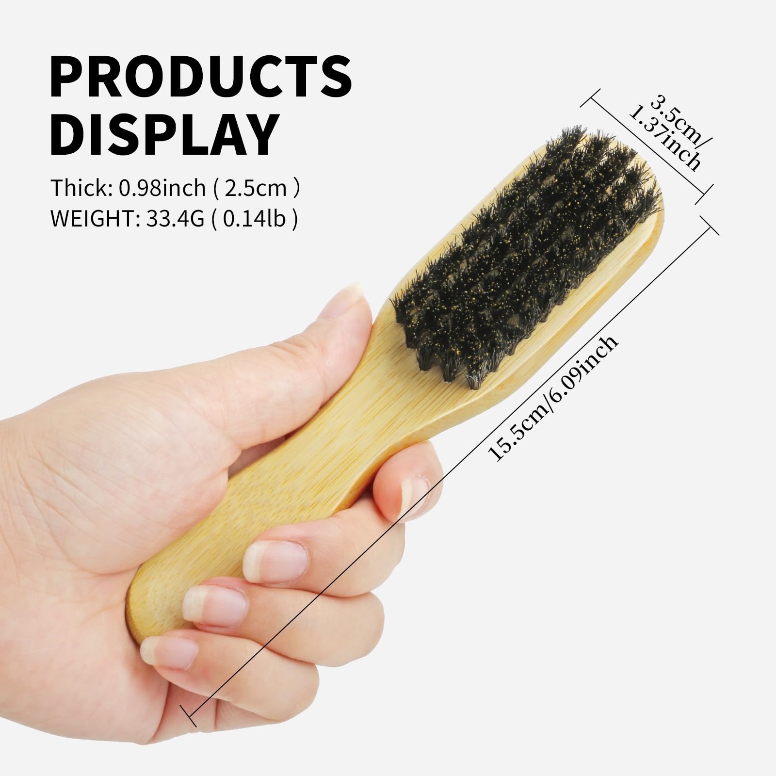 Amazon | スリックバックヘアブラシ - エッジを敷くための柔らかい毛と
