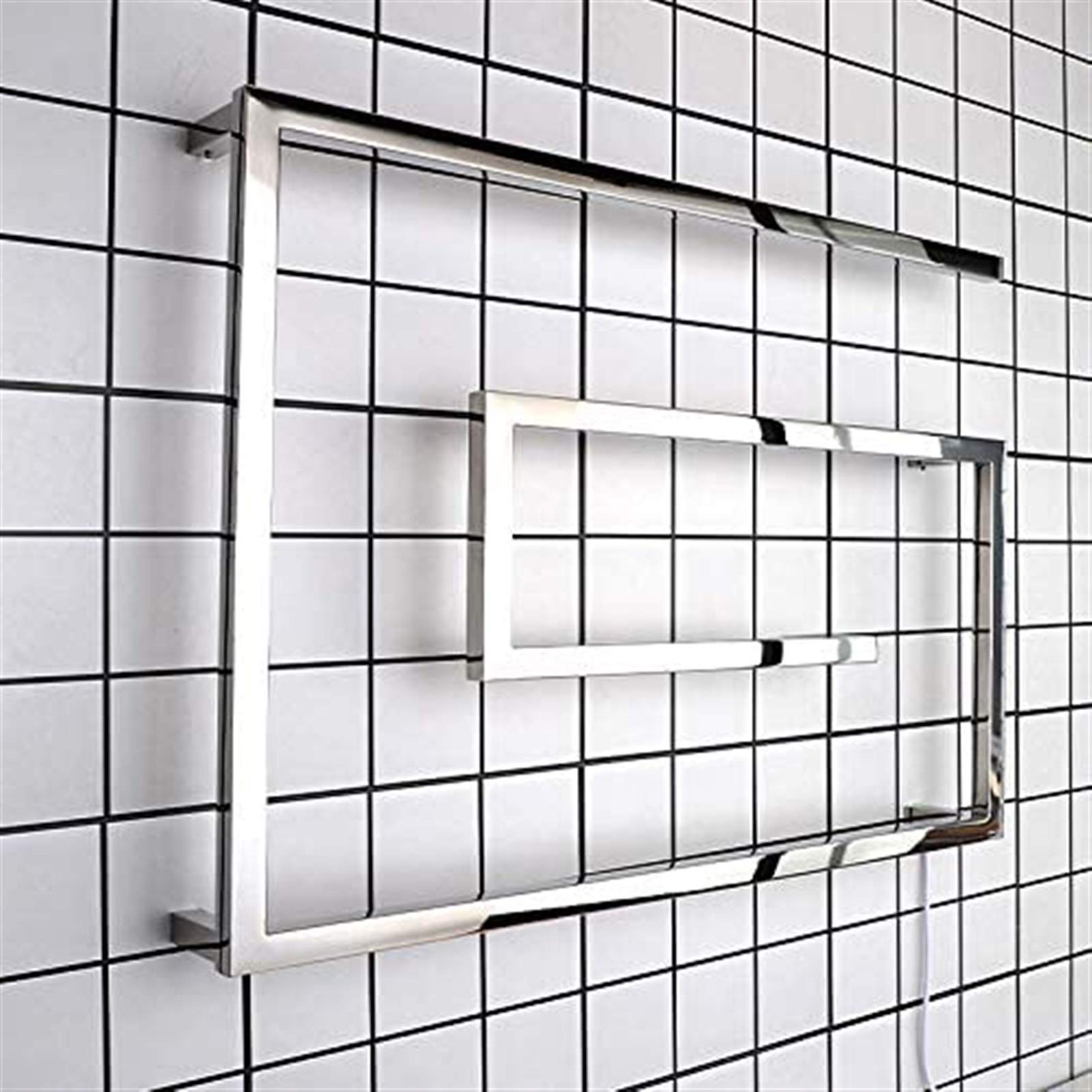 Toallero calefactado para baño, Calentador de Toallas de Pared, toallero eléctrico de Pared, Perchero de Acero Inoxidable 304 para baño.