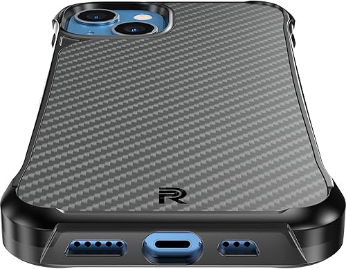 Miniatura 7 de REBEL Funda para iPhone 13 Series Gen-3 de fibra de aramida premium, compatible con MagSafe, esquinas protectoras a prueba de golpes, botones de