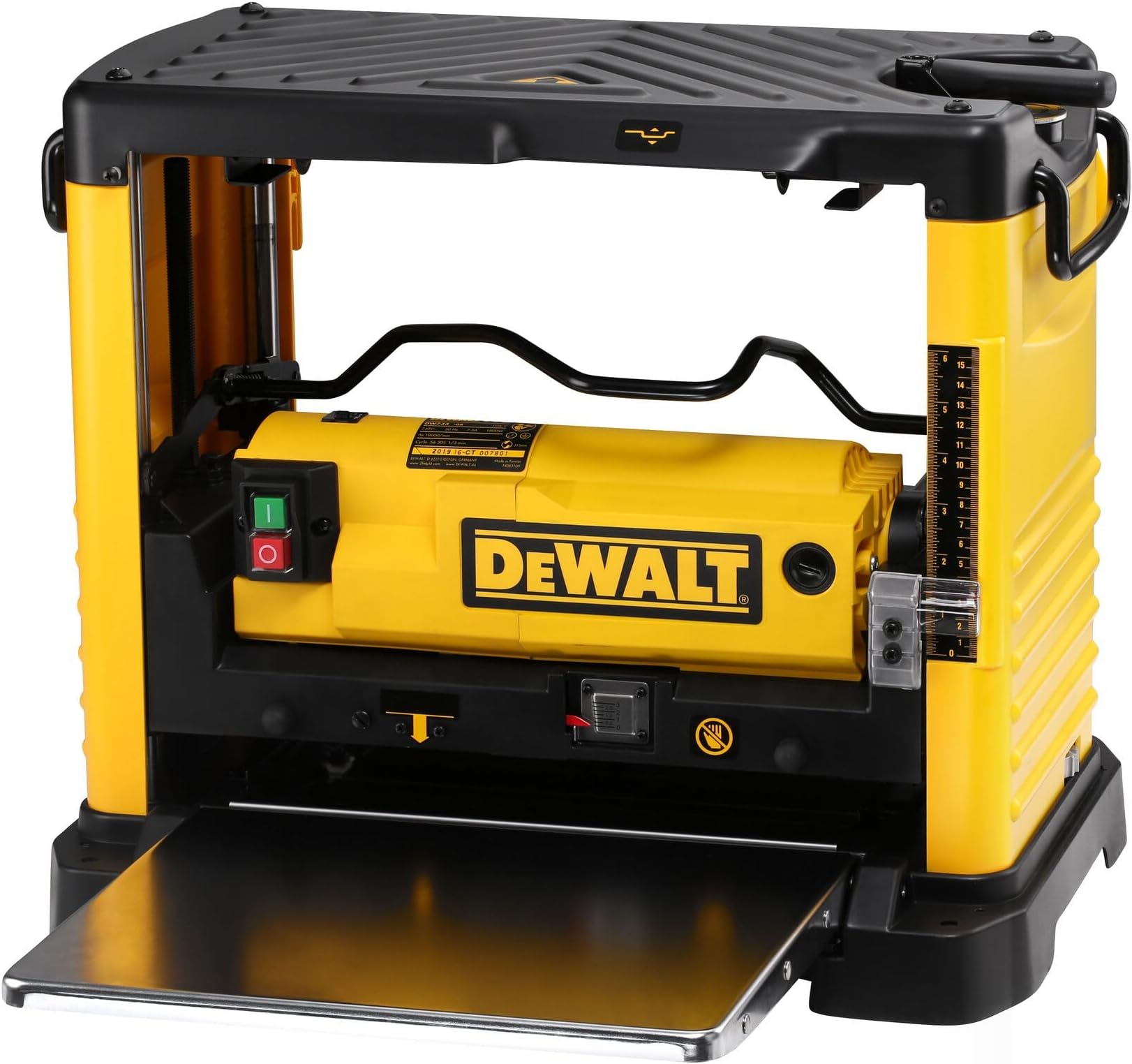 DW733-QS 1800 W Portable Corded Thickness Planer, 315mm Cutting Width, Keyless Blade Change, 36.2x52.1x44.5 cm, 36.2 Kg