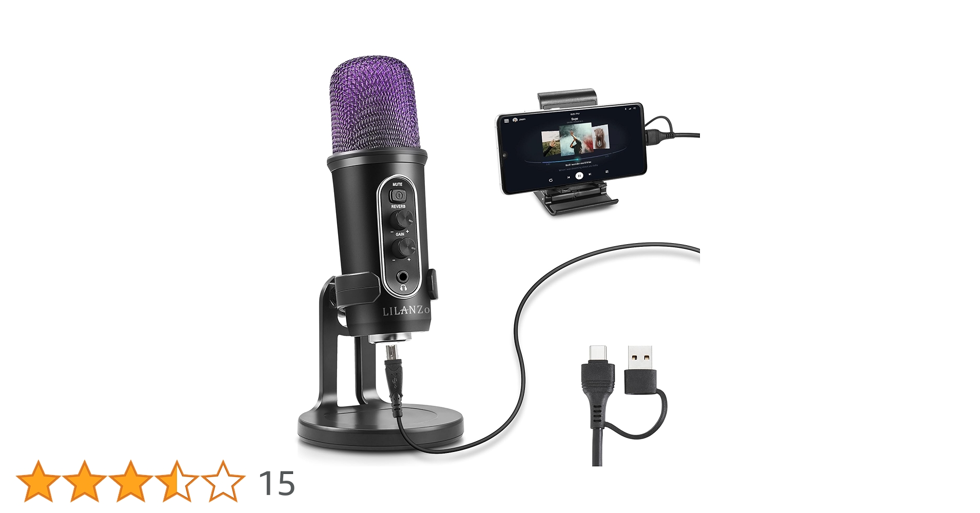 Amazon.co.jp: LILANZo マイク USB コンデンサーマイク ゲーミング
