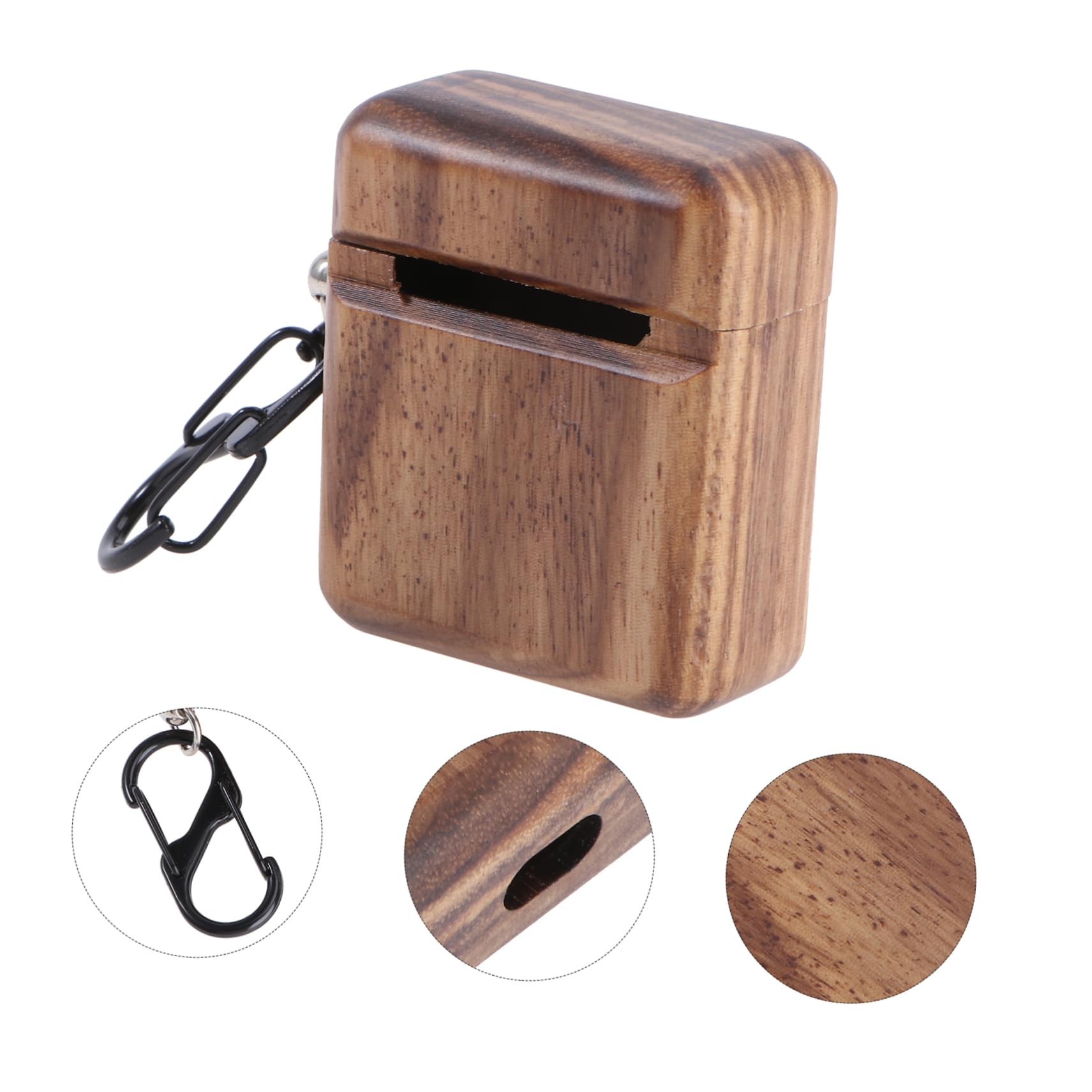 Hemobllo 3piezas Estuche Protector De Auriculares Inalámbricos De Madera Compatible Carcasa Resistente y Arañazos Diseño Compacto y Ligero