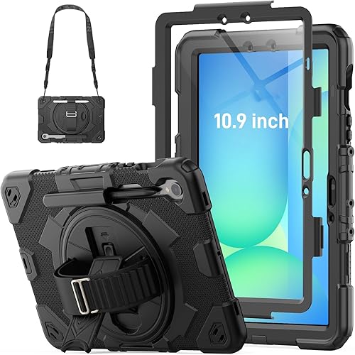 Miniatura 1 de HXCASEAC Funda para Samsung Galaxy Tab S9 FE 10.9 pulgadasS9 Funda de 11 pulgadas con protector de pantallasoporte para bolígrafo correa de mano