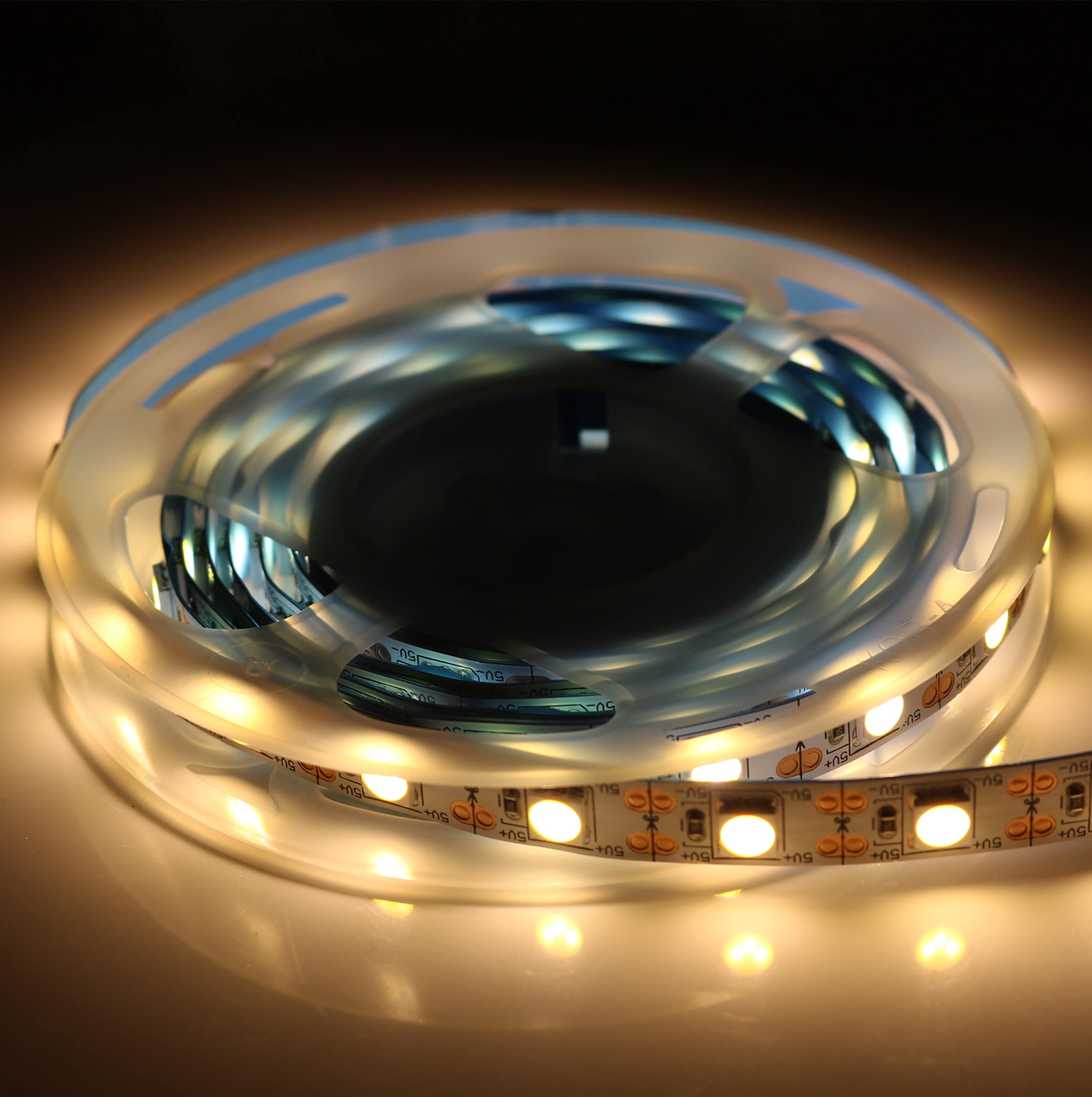 BUYERTIME 2M/6.56ft 120LEDs USB SMD5050 LED Strip Light 5V USB Powered Flexible LED Tape Lights for TV Backlight, Computer, Laptop, Room DIY Decoration (Warm White)