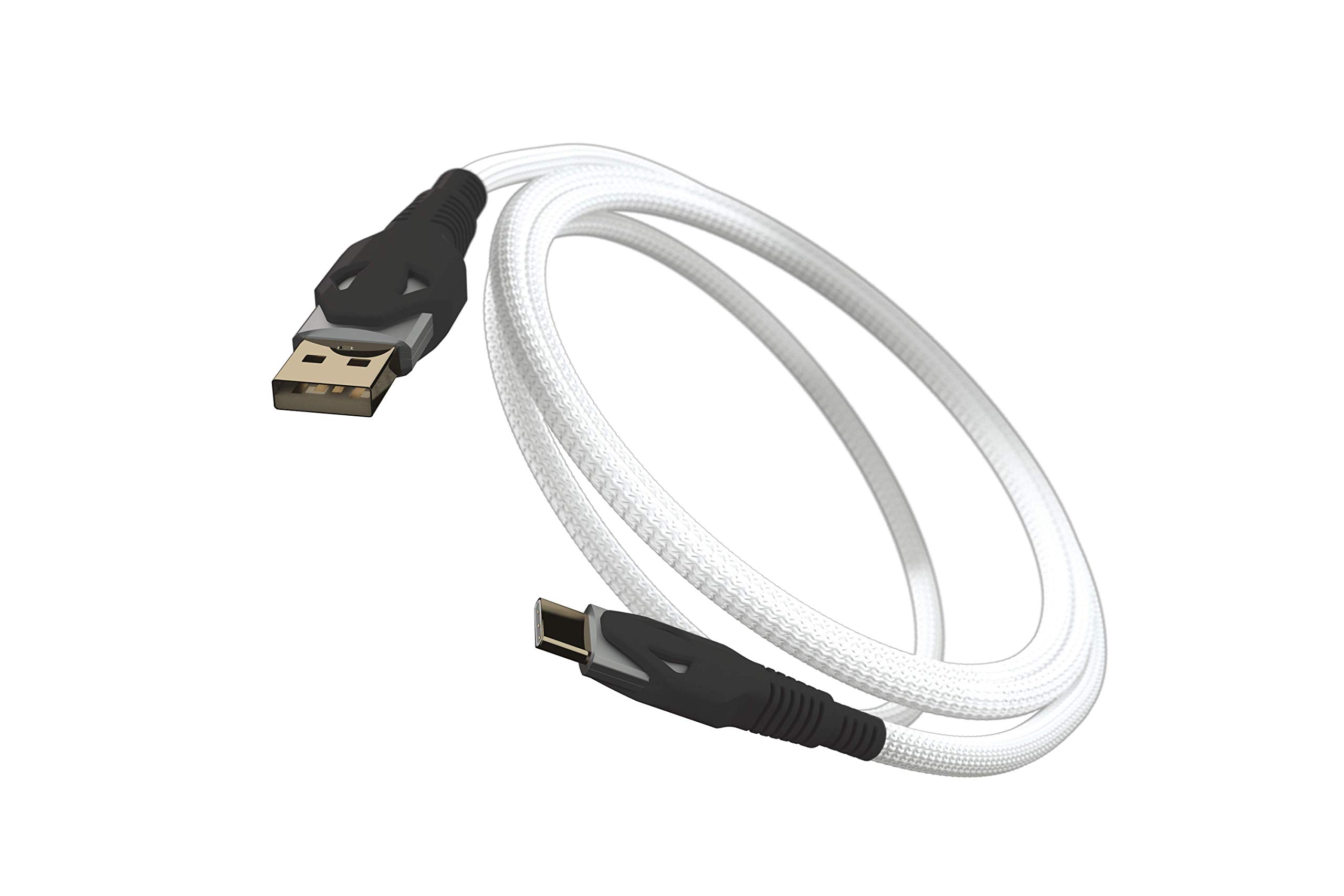 Gioteck Viper Pack - Cable Gaming HDMI PS5/Xbox Series x Premium 2.1 8K et USB C Charge Rapide, Cable Nylon de 3 mètres Connecteurs 24K - Haute Qualité - Compatible PS4/PS5/Xbox One/Series/PC - Blanc