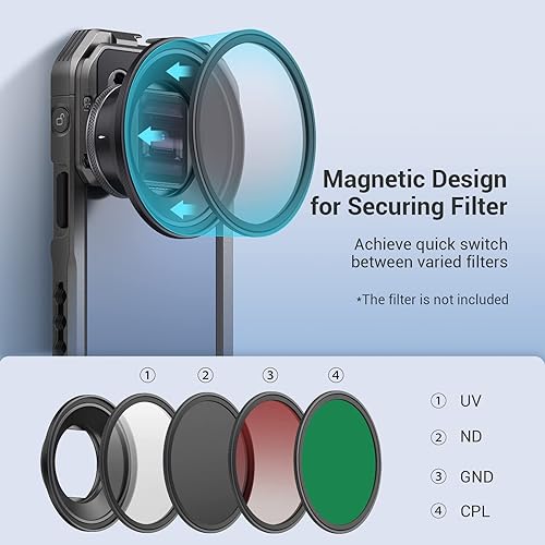 Miniatura 5 de SmallRig Clip de filtro solo para iPhone 1213 Series, 2.047 in, abrazadera de filtro magnético, adaptador de filtro de teléfono celular para Samsung