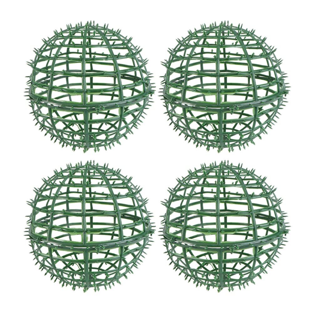 BESTOYARD 4pcs Boxwood Topiary Ball Frames DIY Boxwood Ball Support Cage Topiary Plants Round Frame Flower Arrangement Garden Outdoor Decor 20cm