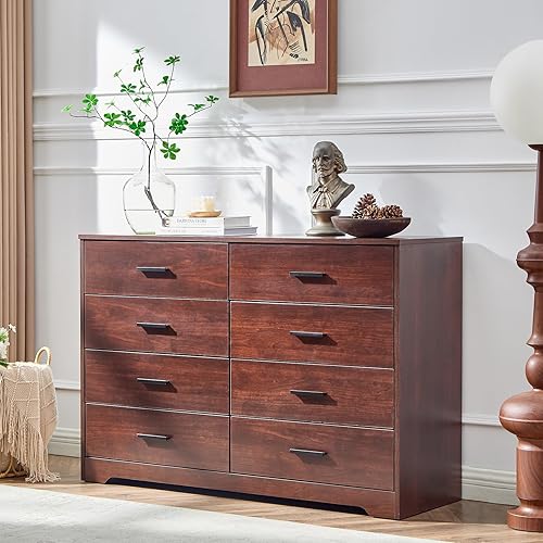 Miniatura 11 de LIDYUK Cómoda negra para dormitorio, 5 cajones y cómodas, cómoda de madera moderna, cómoda de 47 pulgadas de altura para dormitorio, pasillo, sala