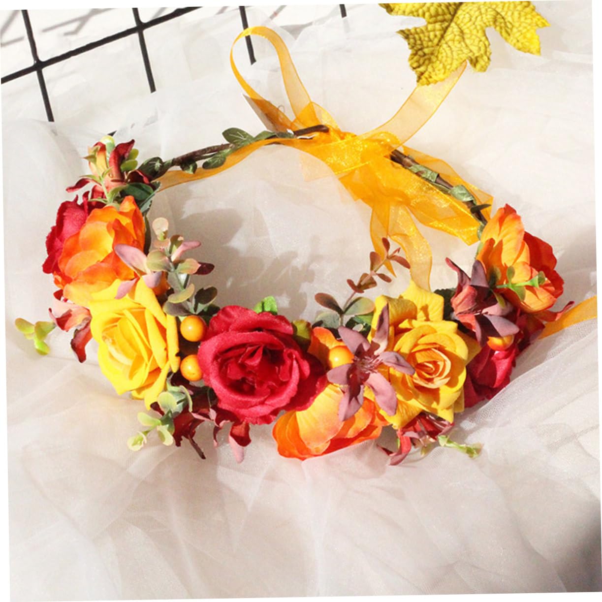 FRCOLOR 3St Simulations blumen haarband wedding hair accessories hochzeits haarschmuck headband Rosenhaarband Stirnband für Mädchen Blumenkranz Haarband mit Rose Blumenkrone Stoff