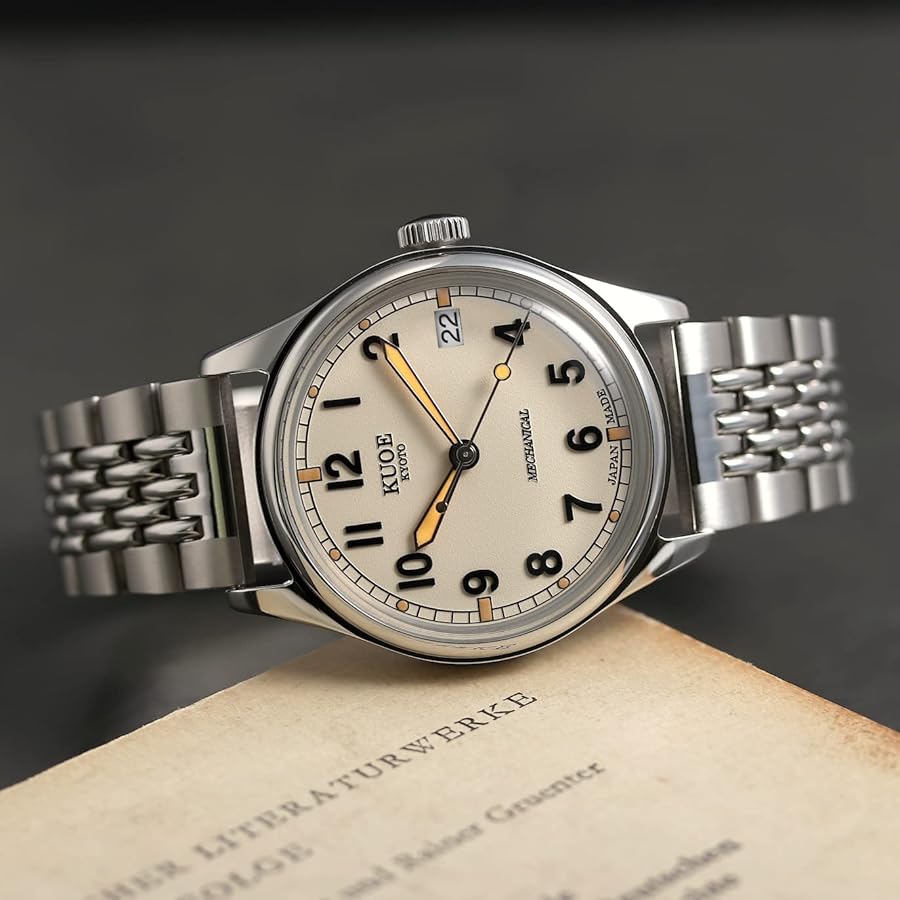 Amazon | [クオ] KUOE 日本製 OLD SMITH 90-002 自動巻き アイボリー