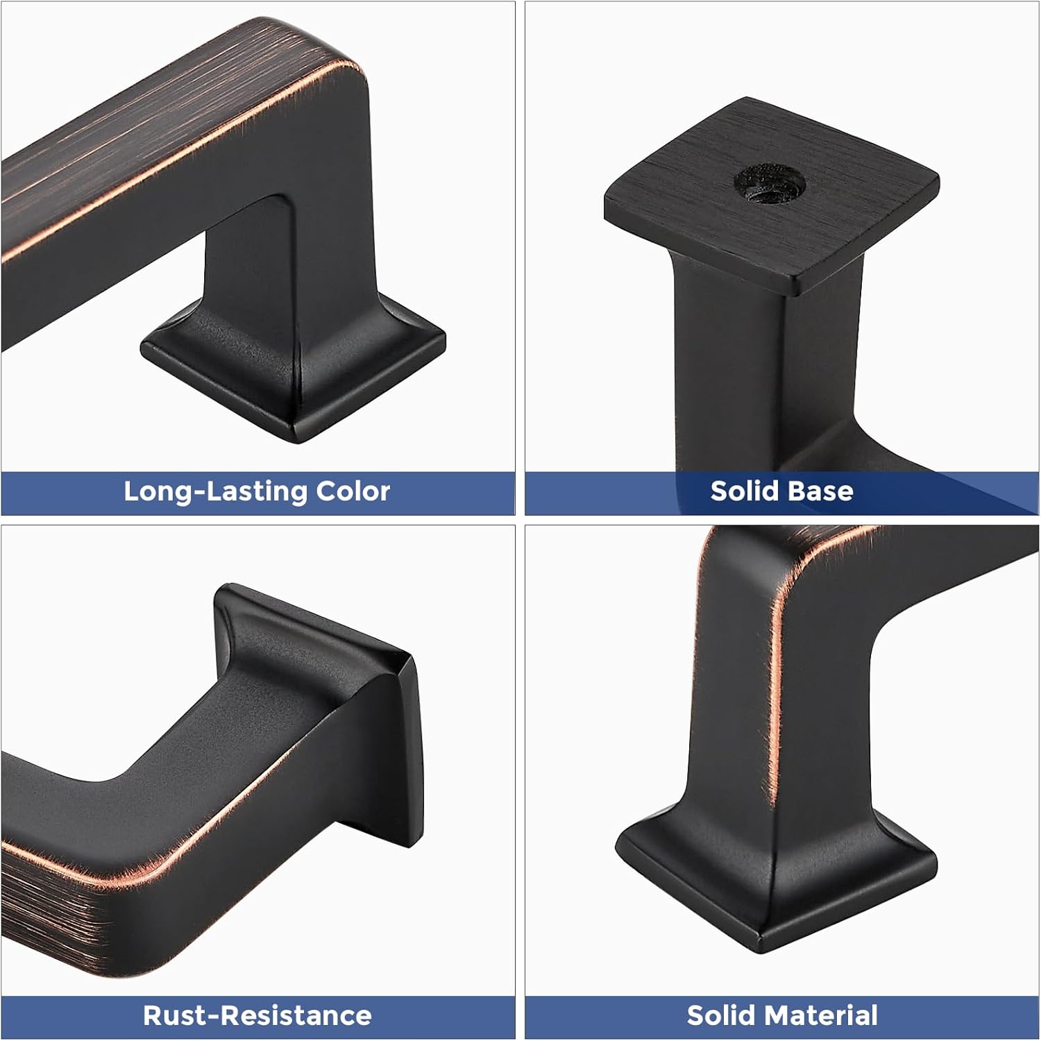Ravinte Hardware 25 Pack Oil Rubbed Bronze Cabinet Pulls - 5 Inch (128mm) Hole Centers, Solid Zinc Alloy Kitchen Handles & Drawer Pulls, Durable Hardware for Cabinets & Cupboards