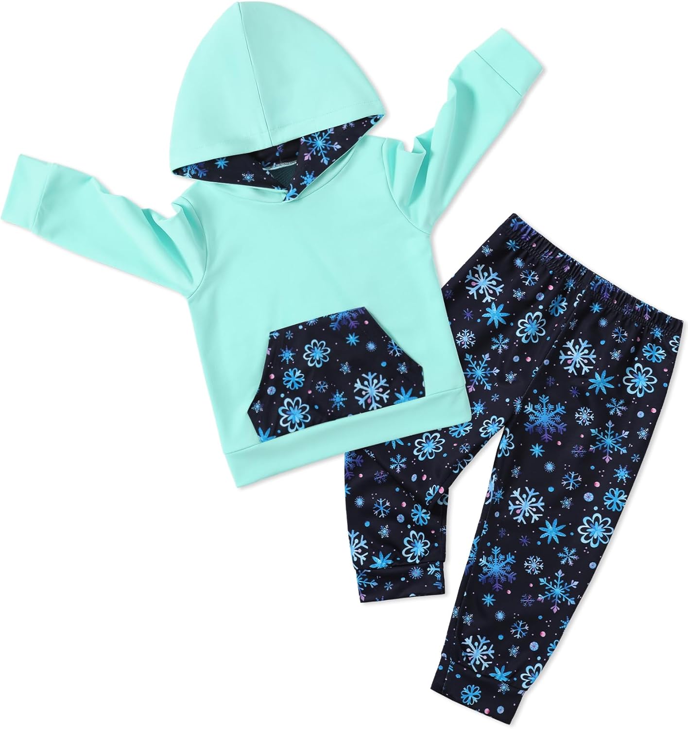 Toddler Girl Clothes 1-6Y Hooded Sweatshirt+Floral Pants 2Pcs Toddlers Girls Outfits Sweatsuits