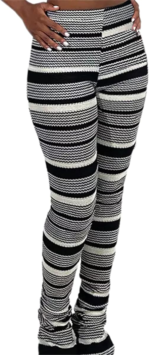 Atyfuniby Women's Stacked Sweatpants Bell Bottom Pants