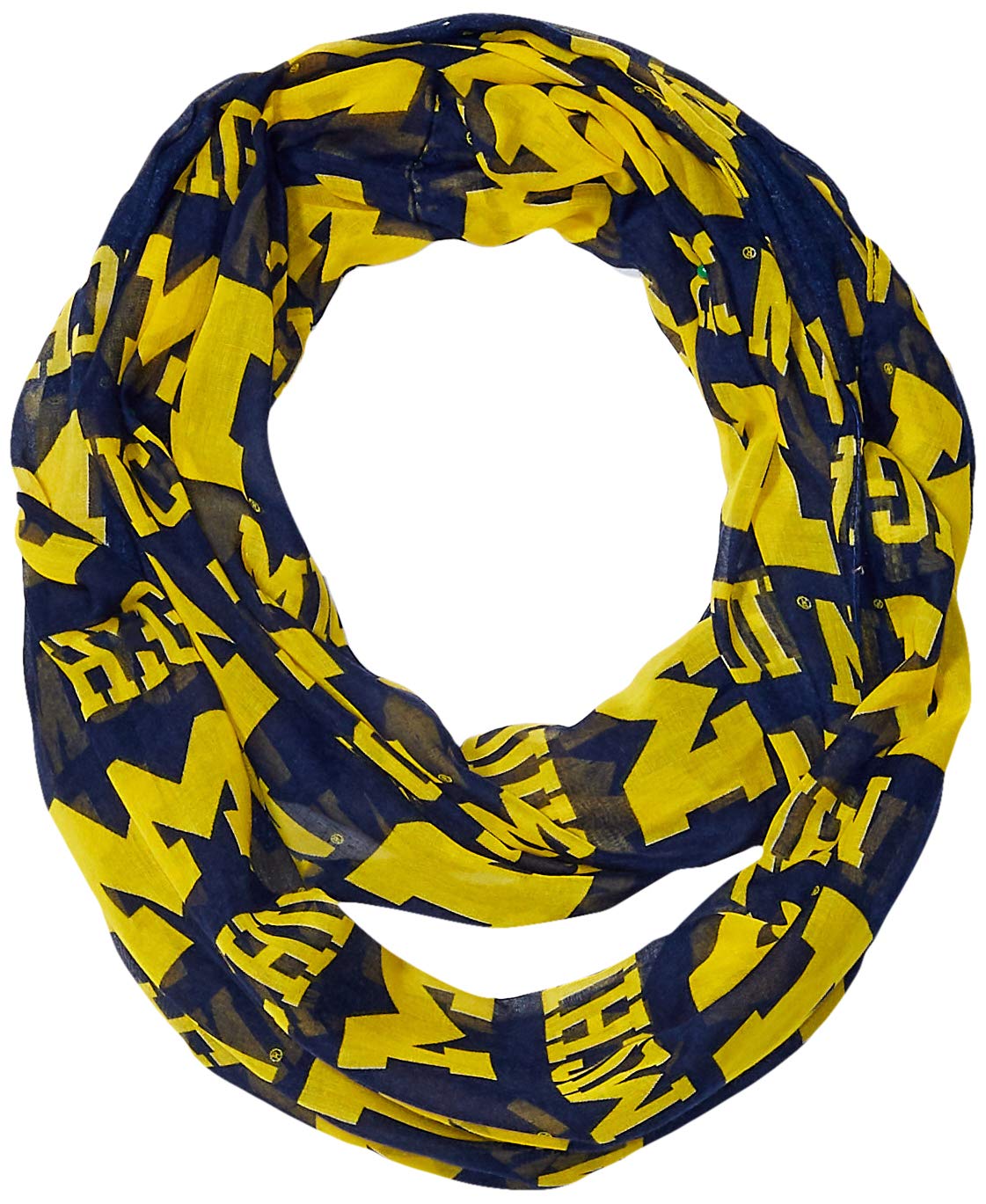 FOCO NCAA Michigan Wolverines Infinity Scarf, Team Color