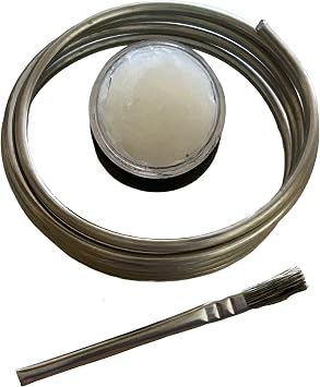 Silver Bearing Solder Kit - 1/16"x36" With Paste Flux & Flux Brush/Stay Brite 8