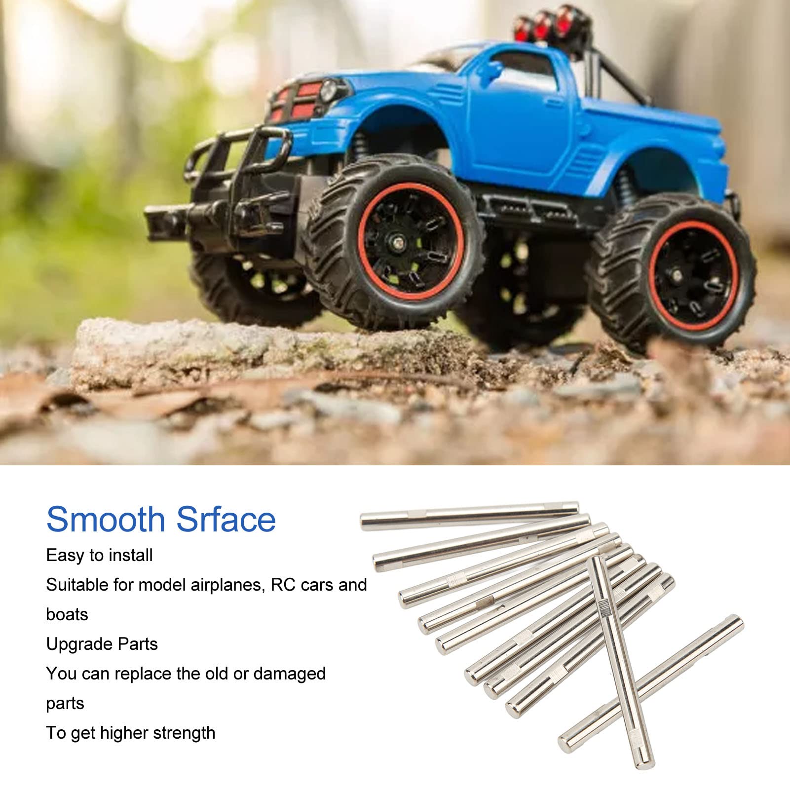 Socobeta 10 Pièces Arbre Moteur Brushless 4 Mm - Acier Inoxydable Pour Avion, Voiture, Bateau RC