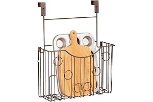 TreeLen Over the Cabinet Door Organizer Cutting Board Holder