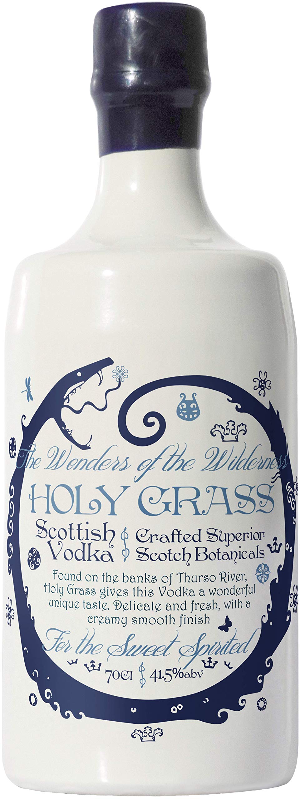 Holy Grass Vodka 70cl | 41.5% ABV | Fresh & Smooth | Award Winning | Handcrafted in Scotland (Packaging may vary)