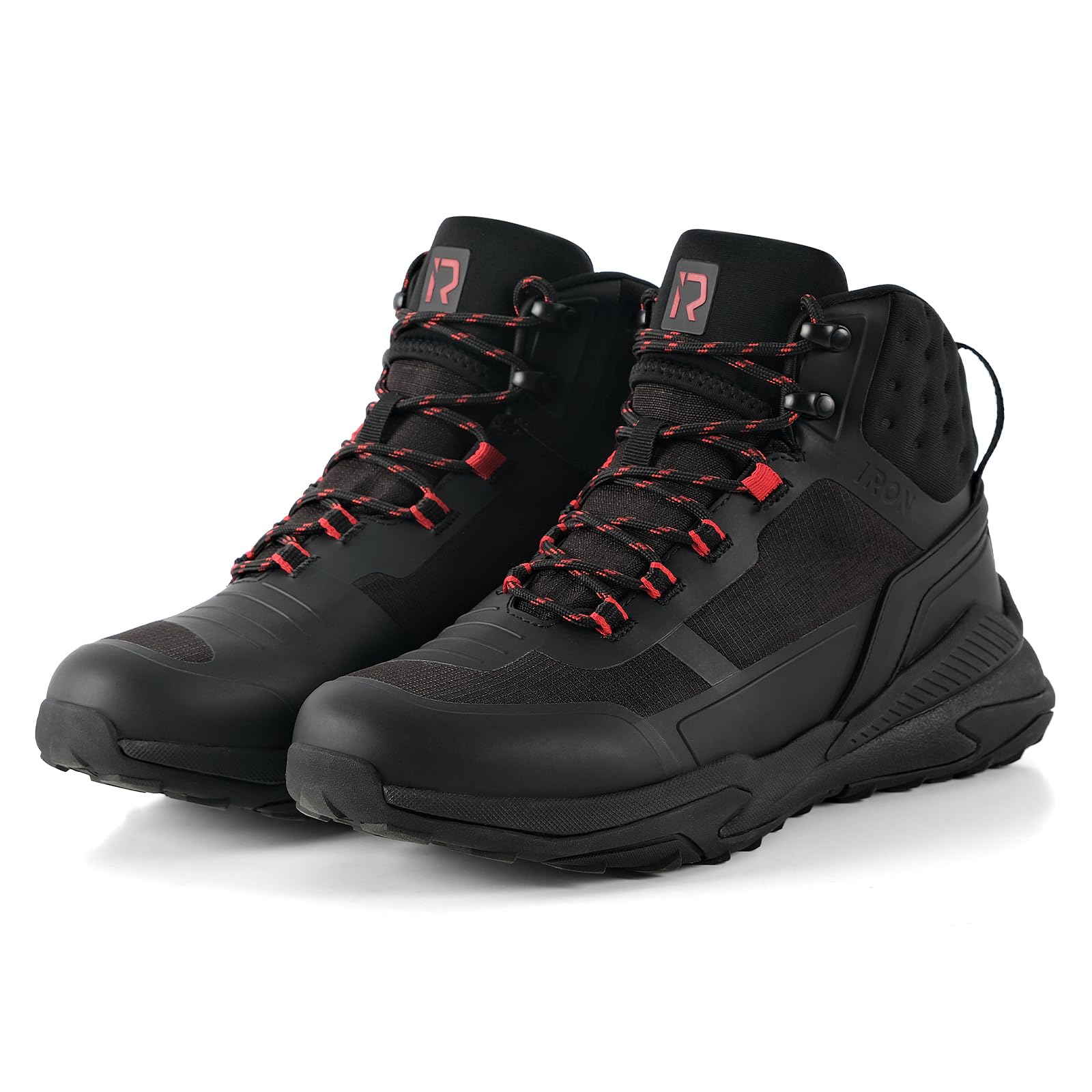 IRON JIA'S Waterproof Motorcycle Shoes for Men, Anti-Slip Breathable Street Casual Motorcycle Riding Boots with Lace Garage, Ankle Support, Shift Pads 10.5
