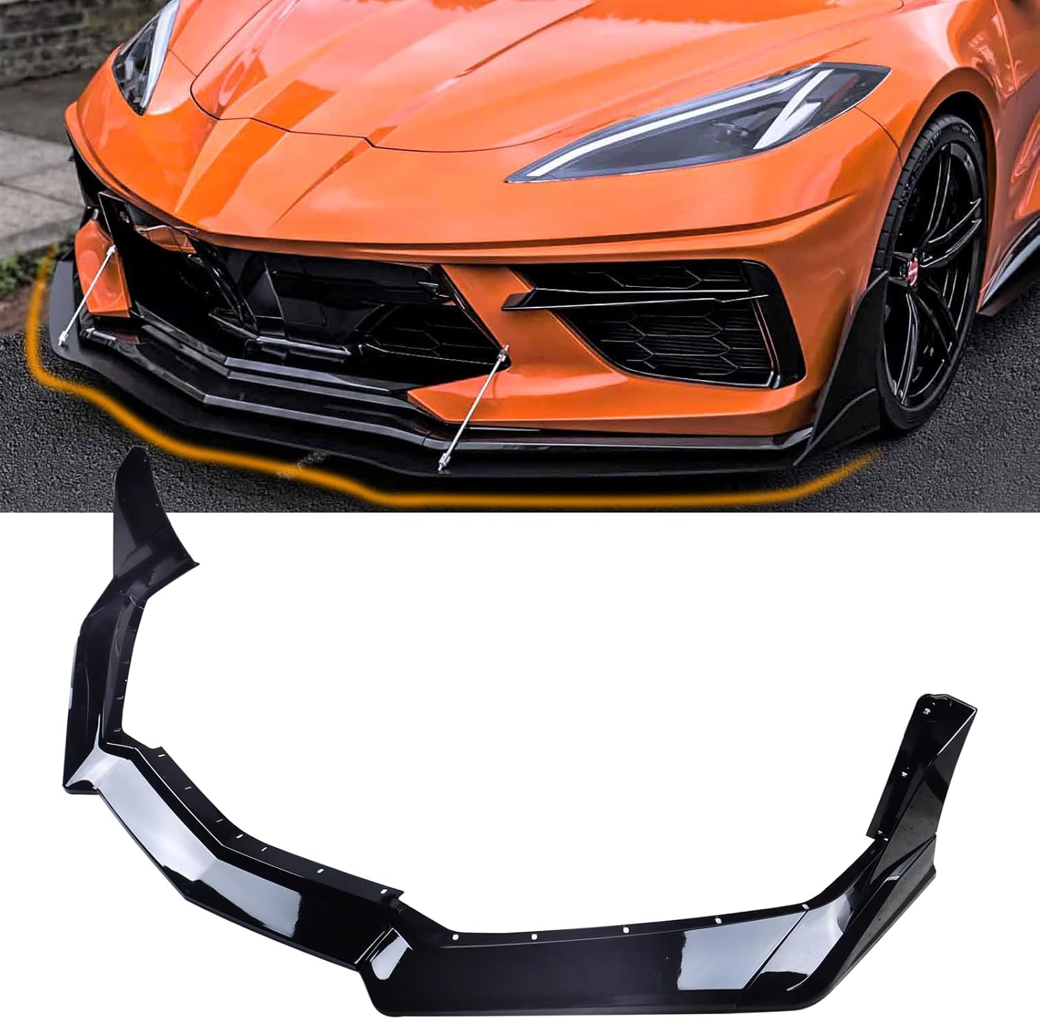 NOPOCA Front Bumper Lip Fit for 20202024 Chevy Corvette C8