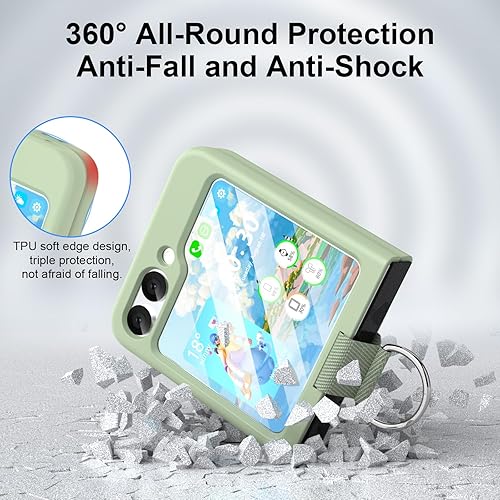 Miniatura 3 de DAKORIE Para Samsung Galaxy Z Flip 5 Funda Con Anillo Cubierta Protectora A Prueba De Golpes Flip Z 5 Funda Para Teléfono Para Galaxy Z Flip 5 5G