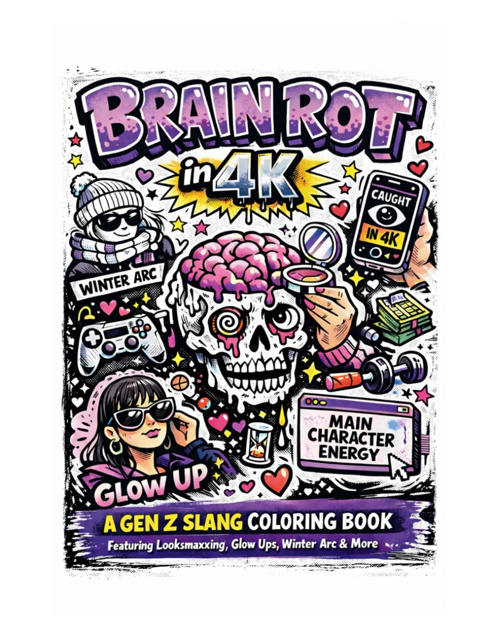 Brain Rot in 4K: A Gen Z Slang Coloring Book