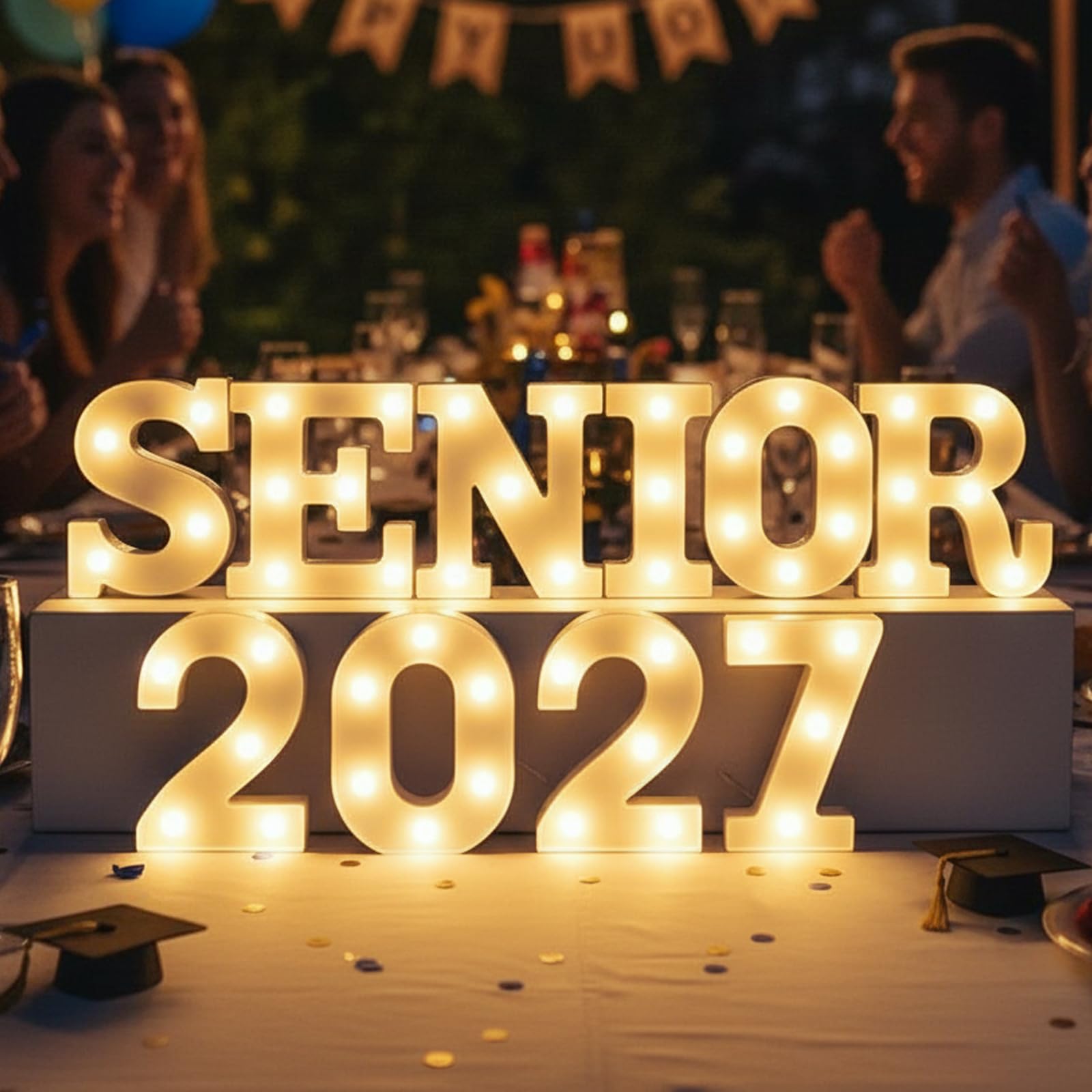 Aurelema 10 Pcs Senior 2027 Graduation Decorations Letter Lights Signs