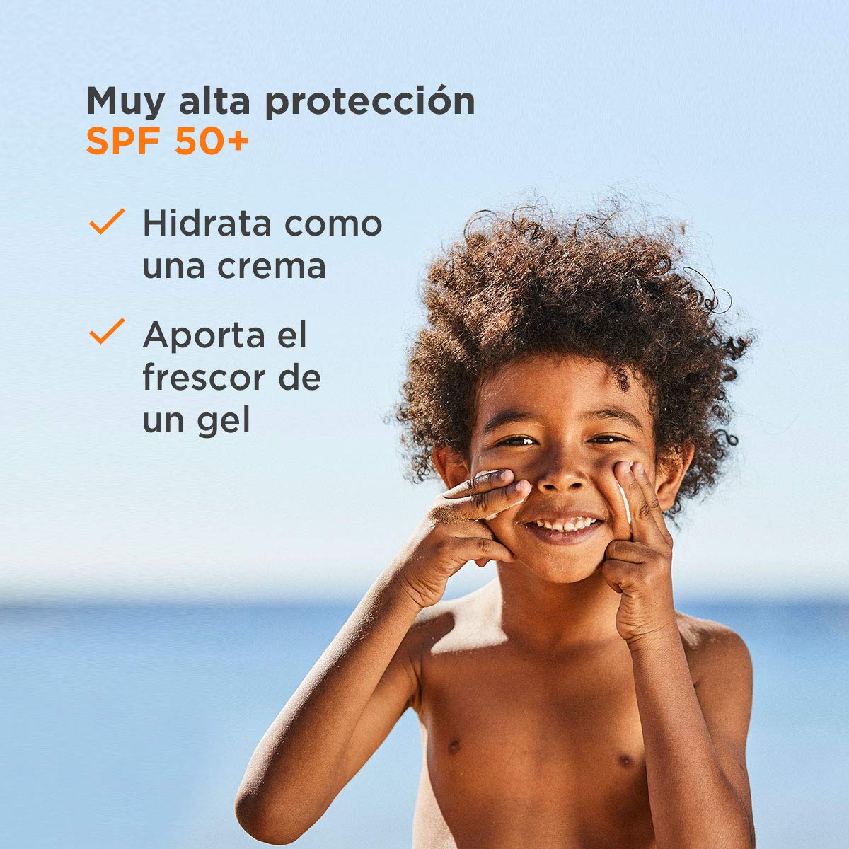 Isdin Pediatrics Gel Cream SPF 50+ - Protector solar corporal para niños, 250 ml + Fusion Water Pediatrics SPF 50 - Protector solar facial para niños, Apto para piel atópica, 50 ml
