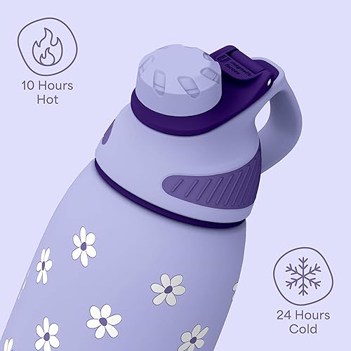 Miniatura 3 de Ottle Reef Roamer - Botella de agua de acero inoxidable, frasco aislado de 34 onzas con tapa a prueba de fugas, sin BPA y asa de transporte, botella