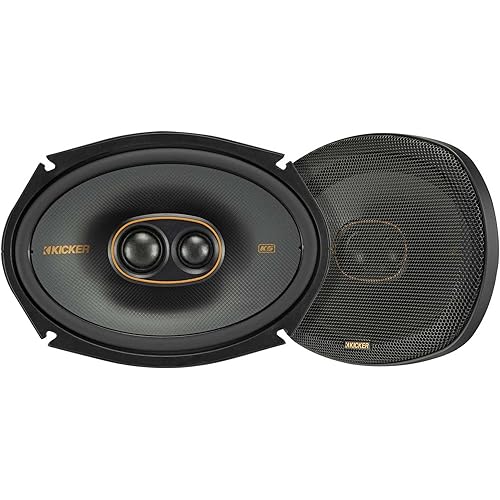Kicker 51KSC69304 KS-Series 6x9 3-Way Speakers with 1" and .75" tweeters, 4-Ohm, Pair