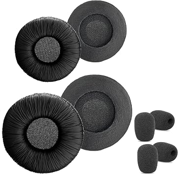 Ear Cushions for VXI BlueParrott Headset Replacement EarPads Compatible with VXI BlueParrott B250-XTS B250-XT B250 B150 Headsets 4 Pack