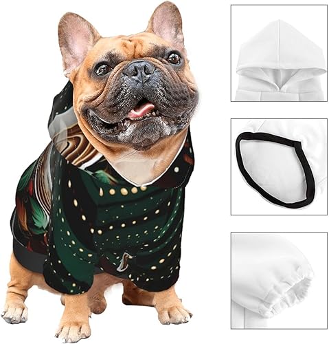 Miniatura 3 de Green Coffee Chic 3D Dog Hoodies for Small Pets A Cozy Costume for Stylish Puppy Cosplay Delight XXL