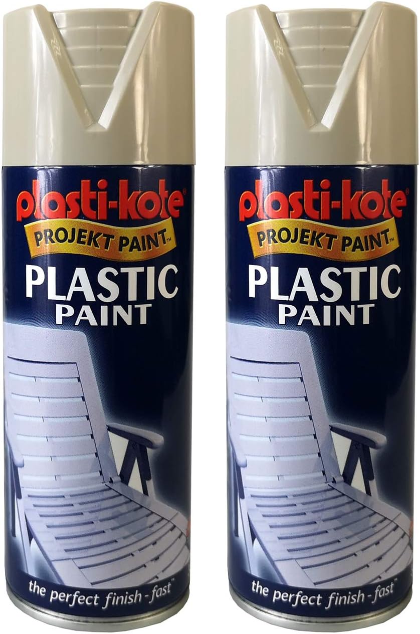 2 x PlastiKote Pebble Gloss 400ml Spray Paint 2.23m² Coverage per can