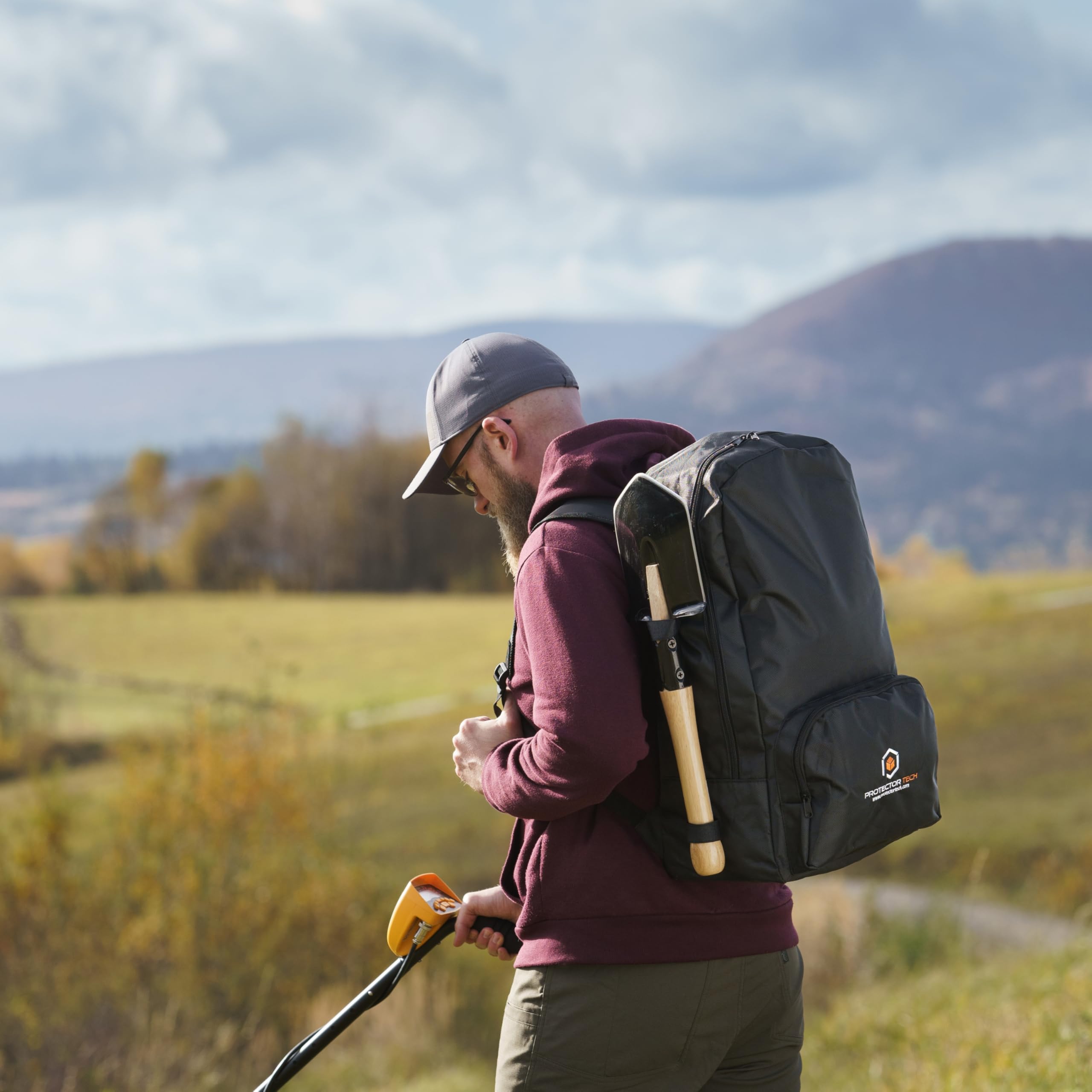HD Rucksack für Metalldetektor und Zubehör - mit Schaufelhalterung