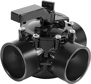4717 2 to 2-1/2-Inch 3-Port Positive Seal Non-Lube Diverter Valve Replacement for Jandy NeverLube Diverter Valve Black