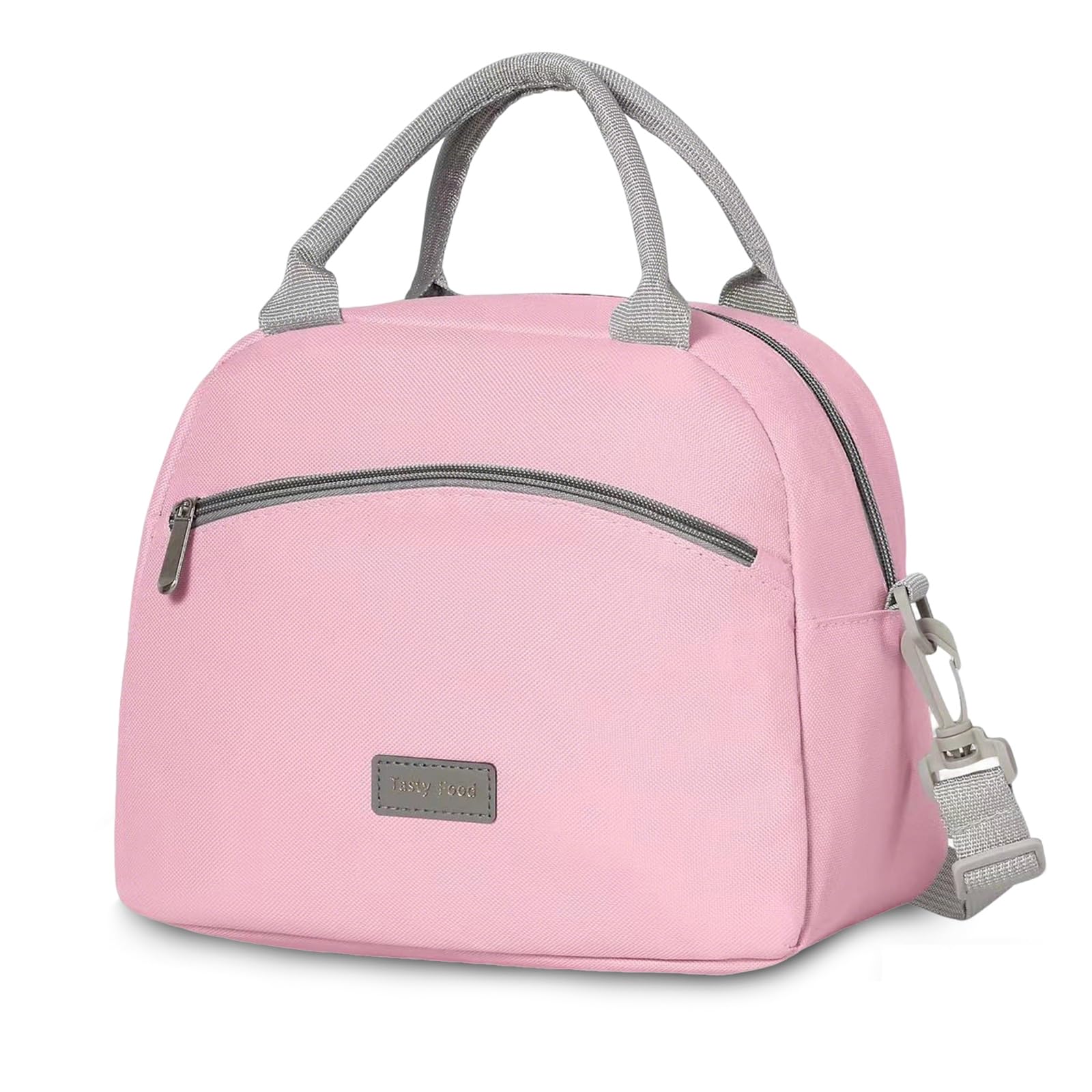 YIGAARUI Lunch Bag for Women –Insulated Cooler Bag & Lunch Box Bag, Stylish Cool Bag with Detachable Strap, Picnic Bag Pack Lunch Bag (Pink)